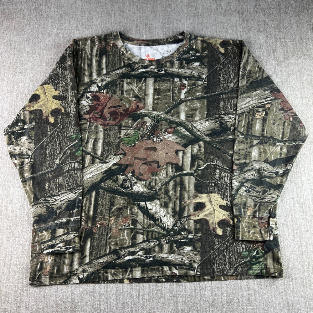 Game Winner Camo Long Sleeve T-Shirt Mens XL Multicolor Mossy Oak Break-Up Y2K